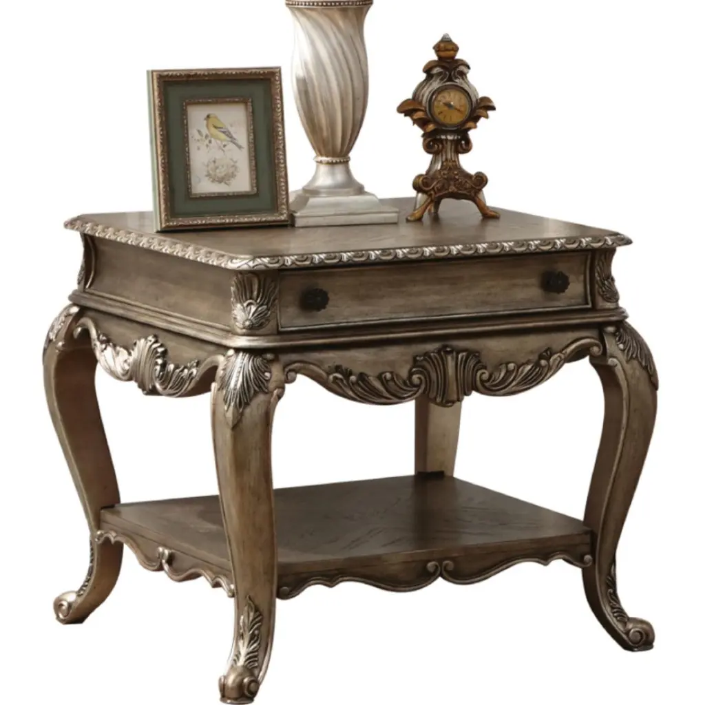Acme Ragenardus Vintage Oak End Table 86032 - Rustic Living Room Side Table