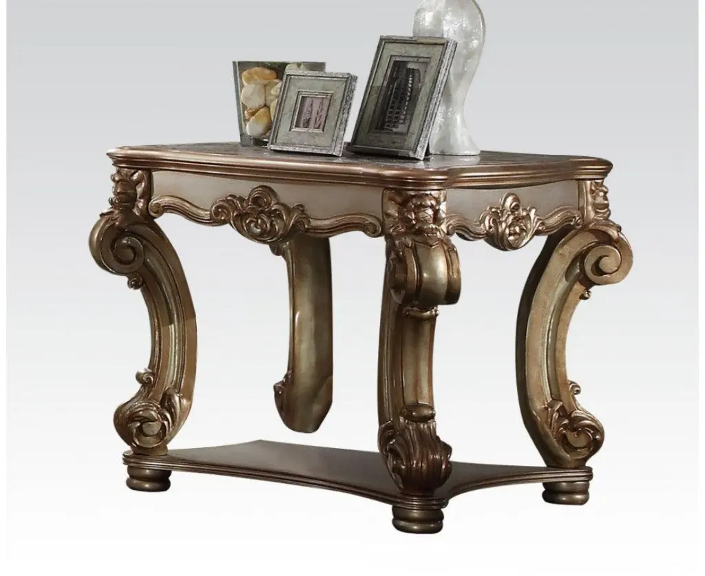 Acme Vendome Gold Patina End Table 83001 - Stylish Living Room Furniture