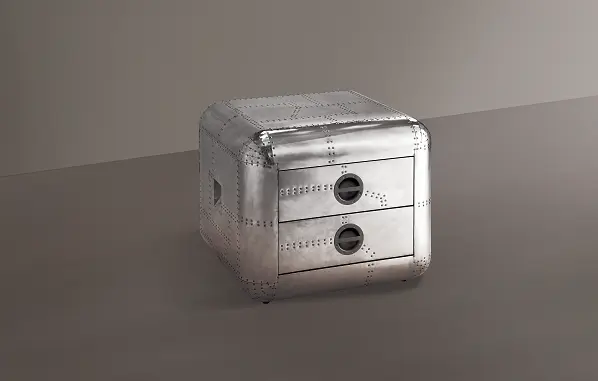 Brancaster Aluminum End Table Stylish Living Room Accent Furniture