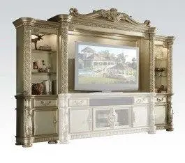 Acme Vendome Gold Patina Entertainment Center 91310 - Luxurious Media Storage