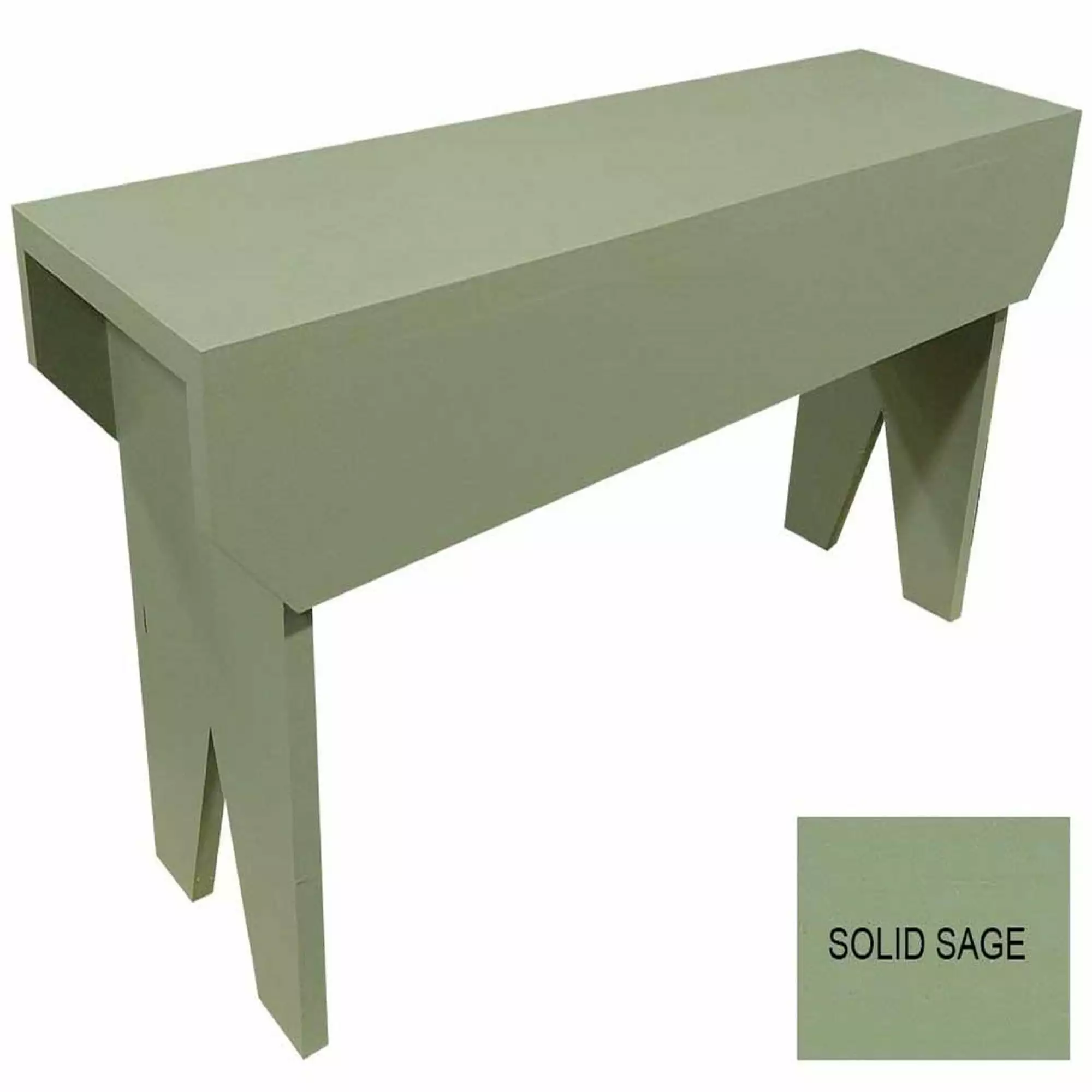Contemporary Home Living 3 Foot Sage Green Modern Style Simple Bench Benches