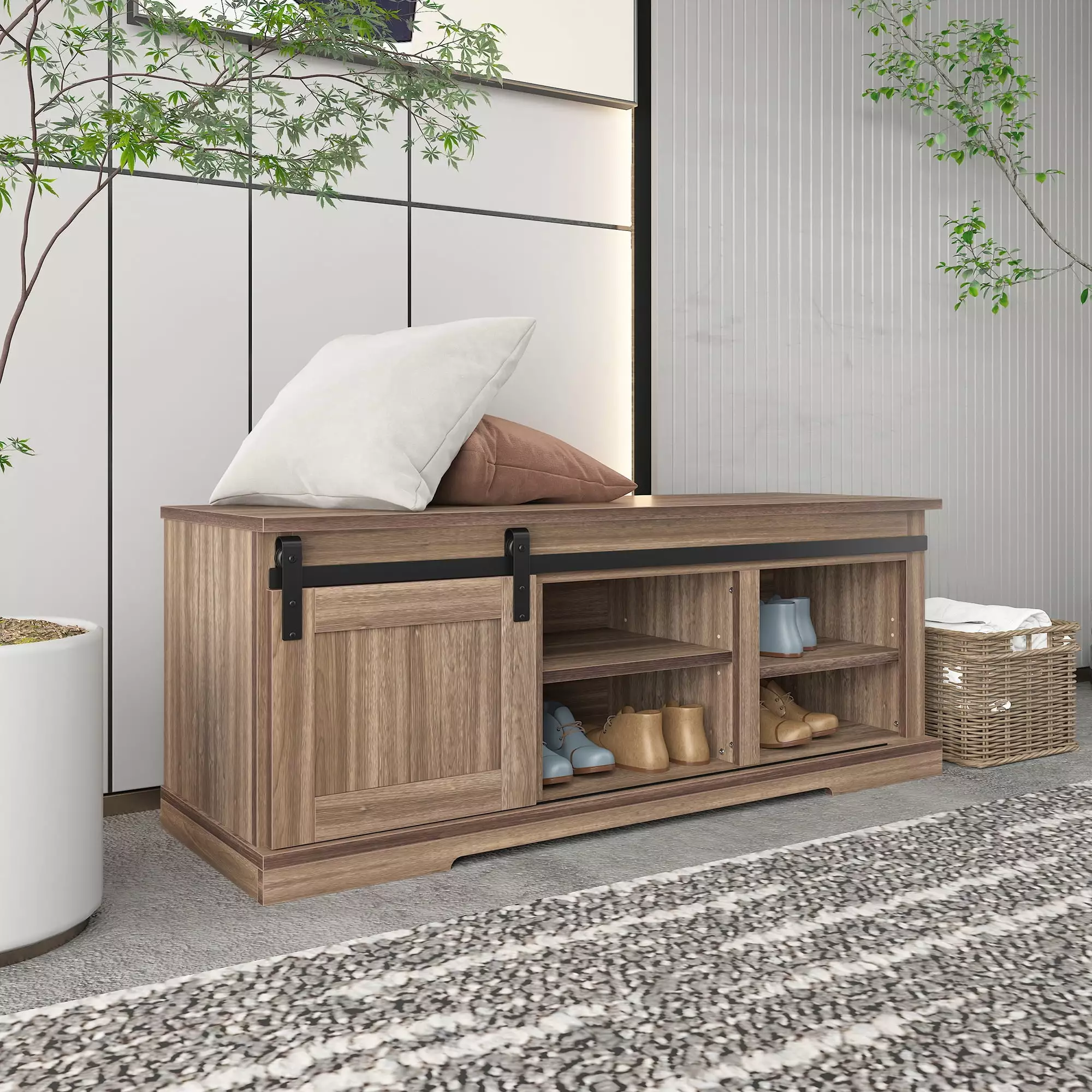 Wood Storage Bench Reclaimed Industrial Entryway Shoe Storage Bench Dining Room Hallway Benches Kofun