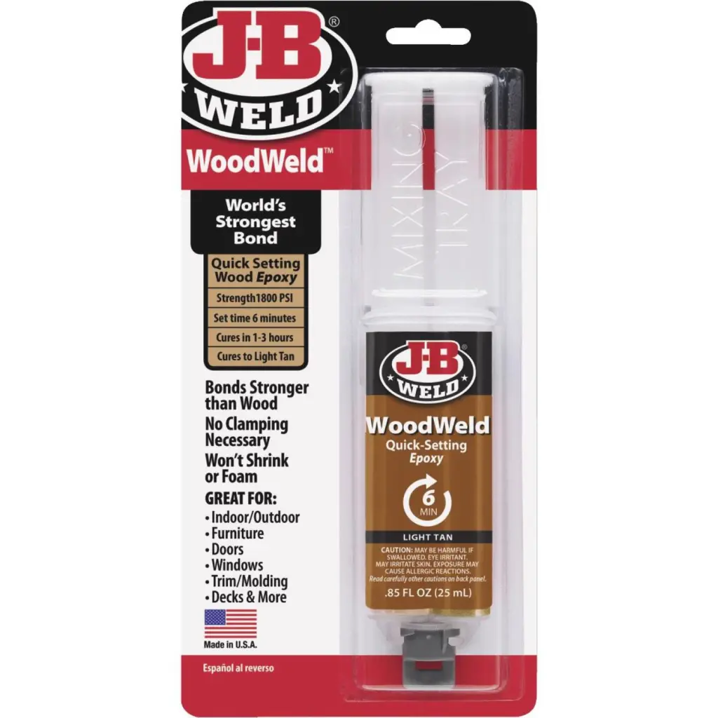 J-B Weld 0.85 Oz WoodWeld Epoxy Syringe Wood Repairs