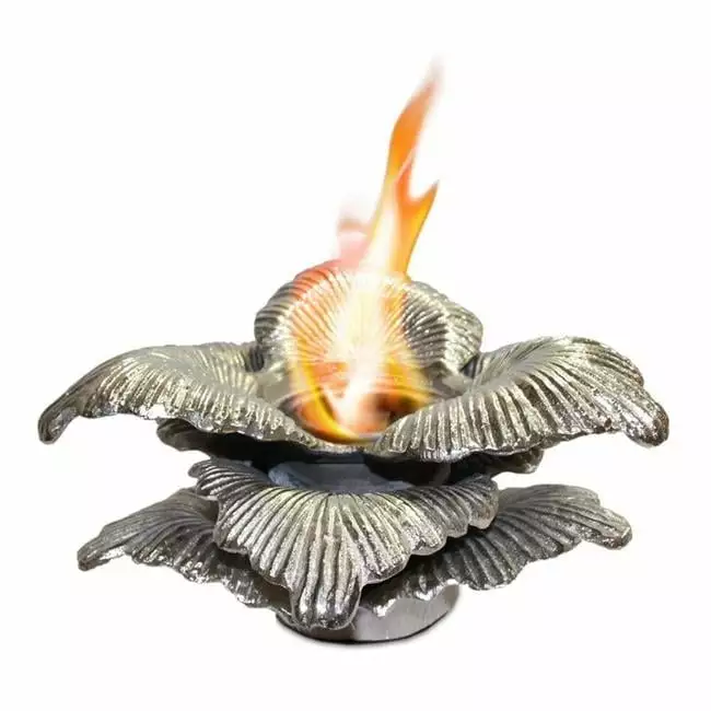 Heathcoat Indoor and Outdoor Gel Fuel Fireplace Gold Design
