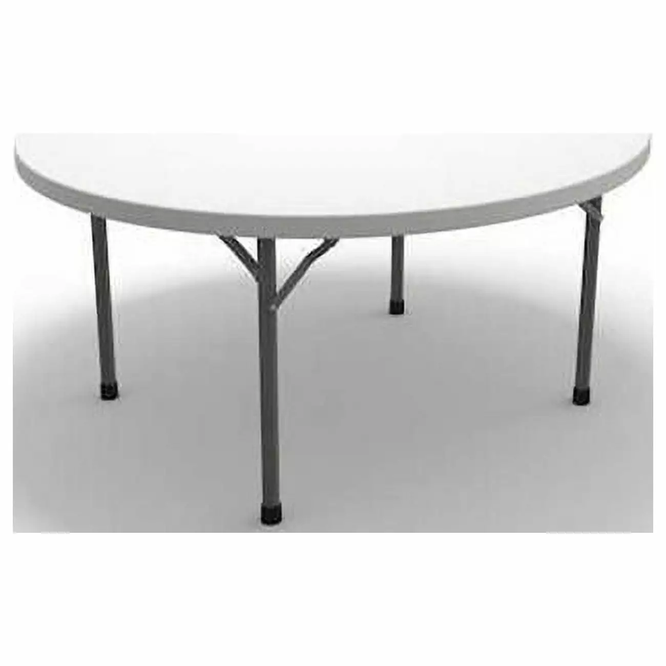 60 . Event Series Round Folding Table - Dark Gray & White - Professional Grade Table