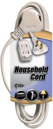 11 Feet 16/2 SPT-2 White Cube Tap Extension Cord Multiple Devices Coleman Cable