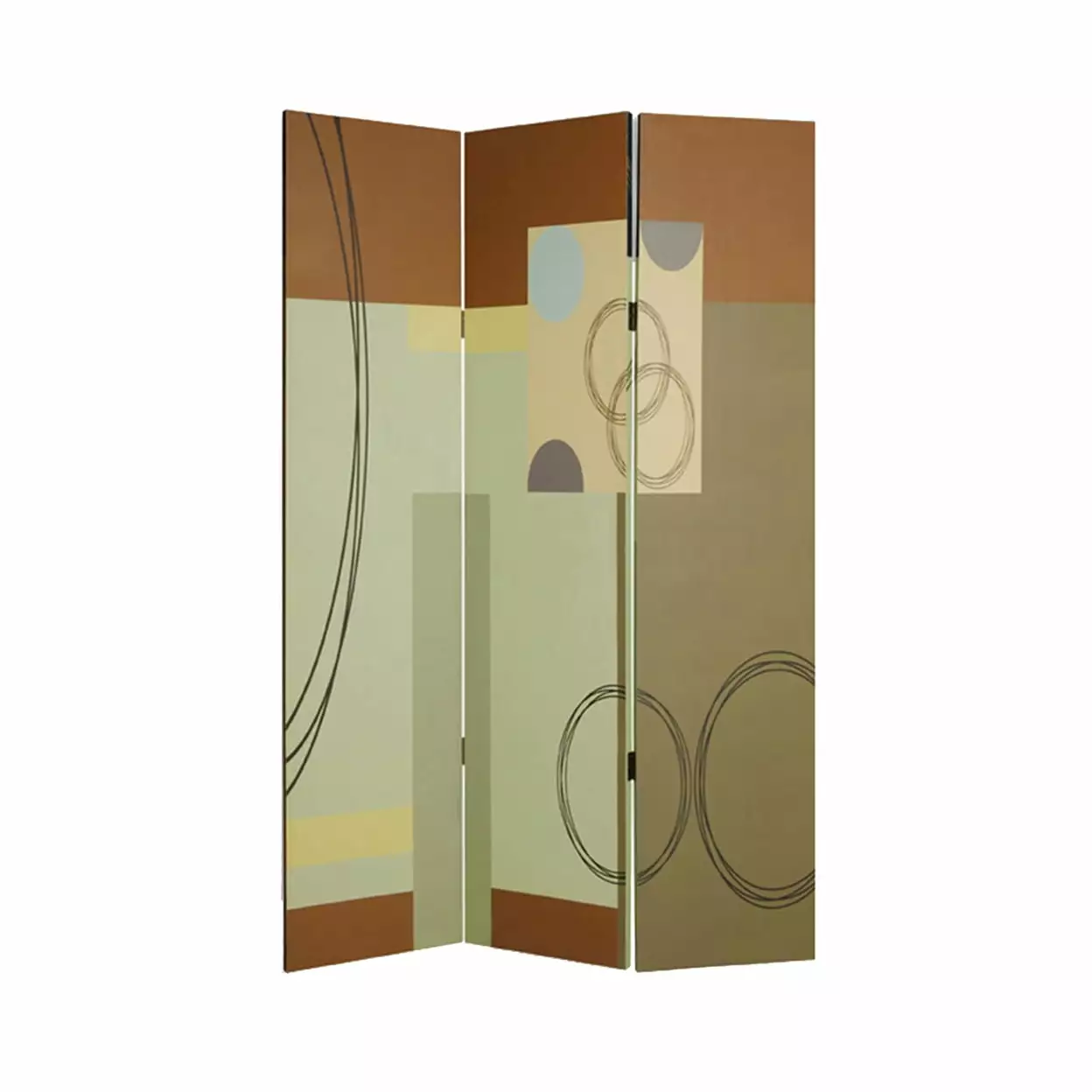 Home Decorative Indoor Haily Room Divider 3 Panel Modern Fabric Privacy Screen Screen Gems