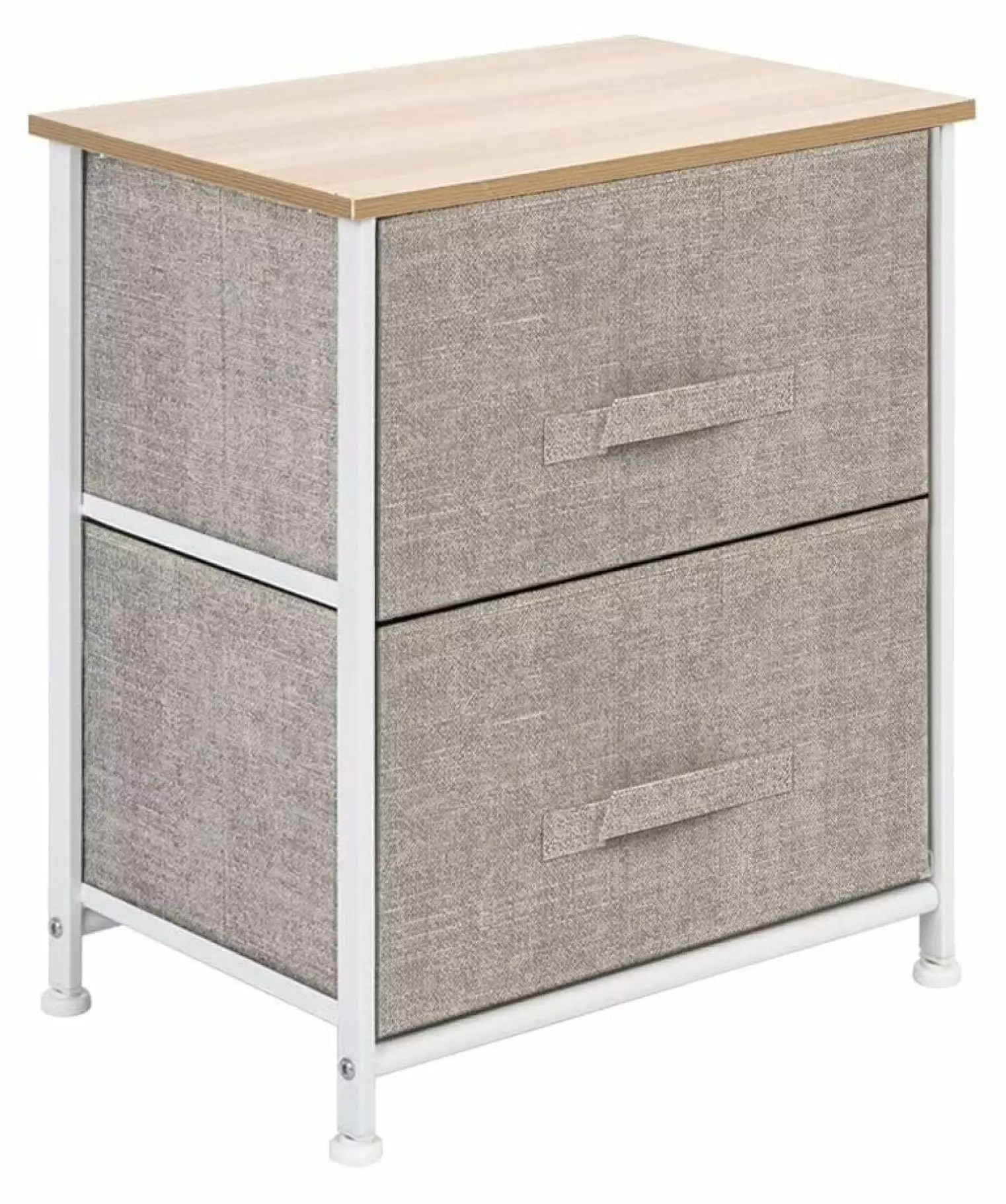 Drevy 2 Drawer Fabric Dresser Sturdy Steel Frame and Wood Top Bedroom Hallway