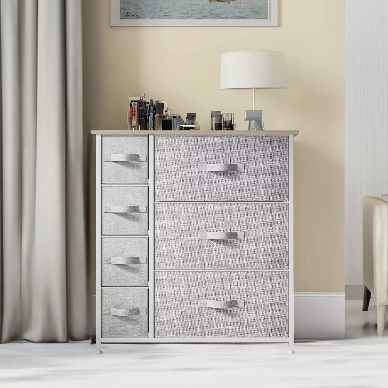 Chest Tower Storage Drawers Dresser 7 Drawer Arranger Fabric Bedside Closet UNBRAND