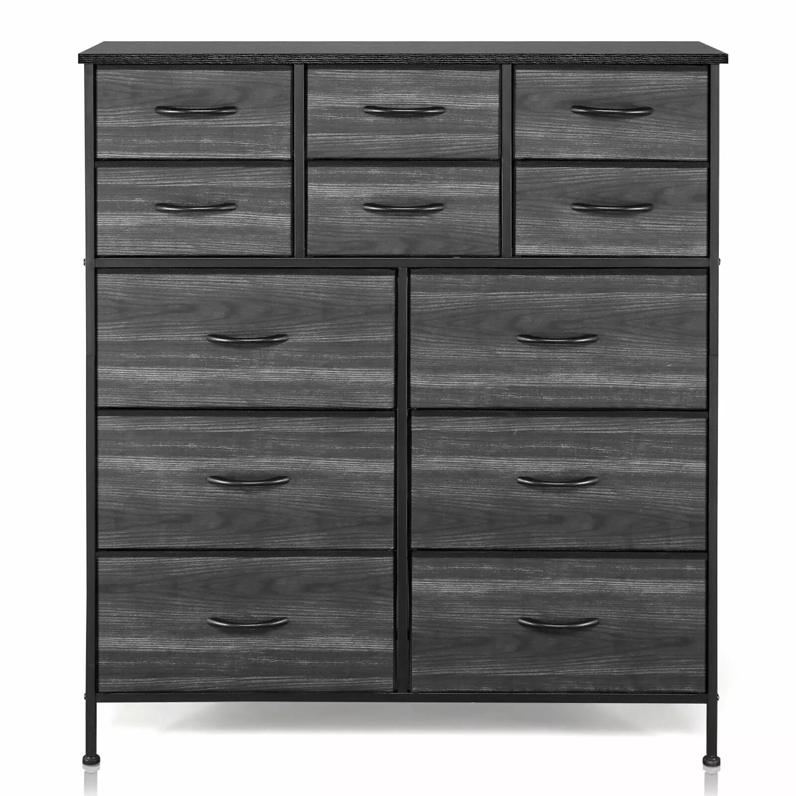 12 Drawer Dresser Fabric Tower Closet Chest Cabinet Bedroom and Hallway - Grey UNBRAND