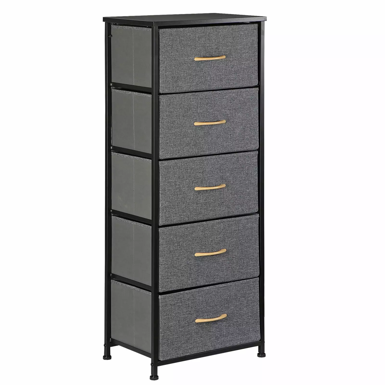 Fabric Dresser 5 Drawers Storage Tower Cabinet Bedroom UNBRAND