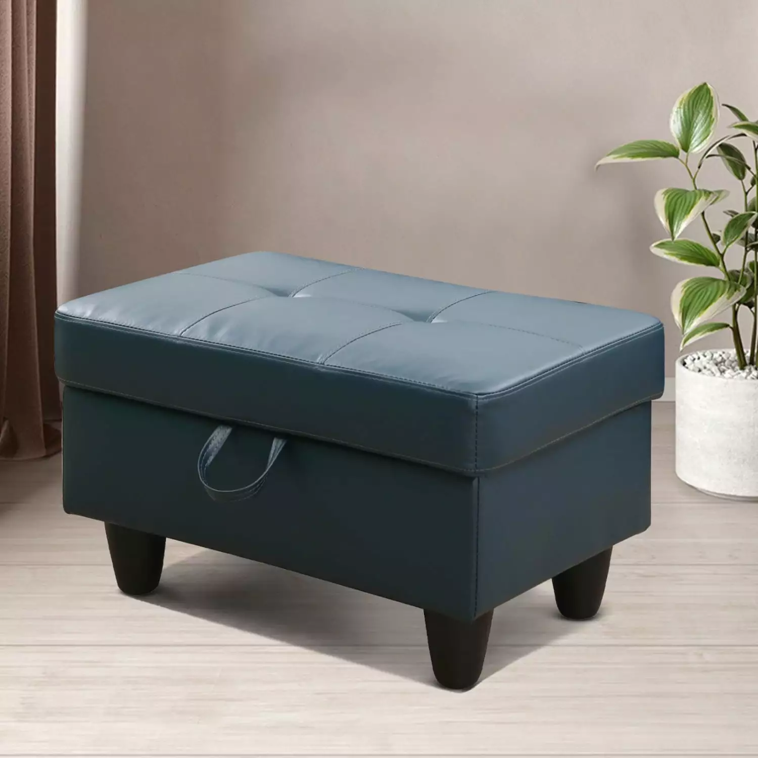 28.53 Inch Stylish Storage Ottoman Living Room Functionality Ottomans AGK