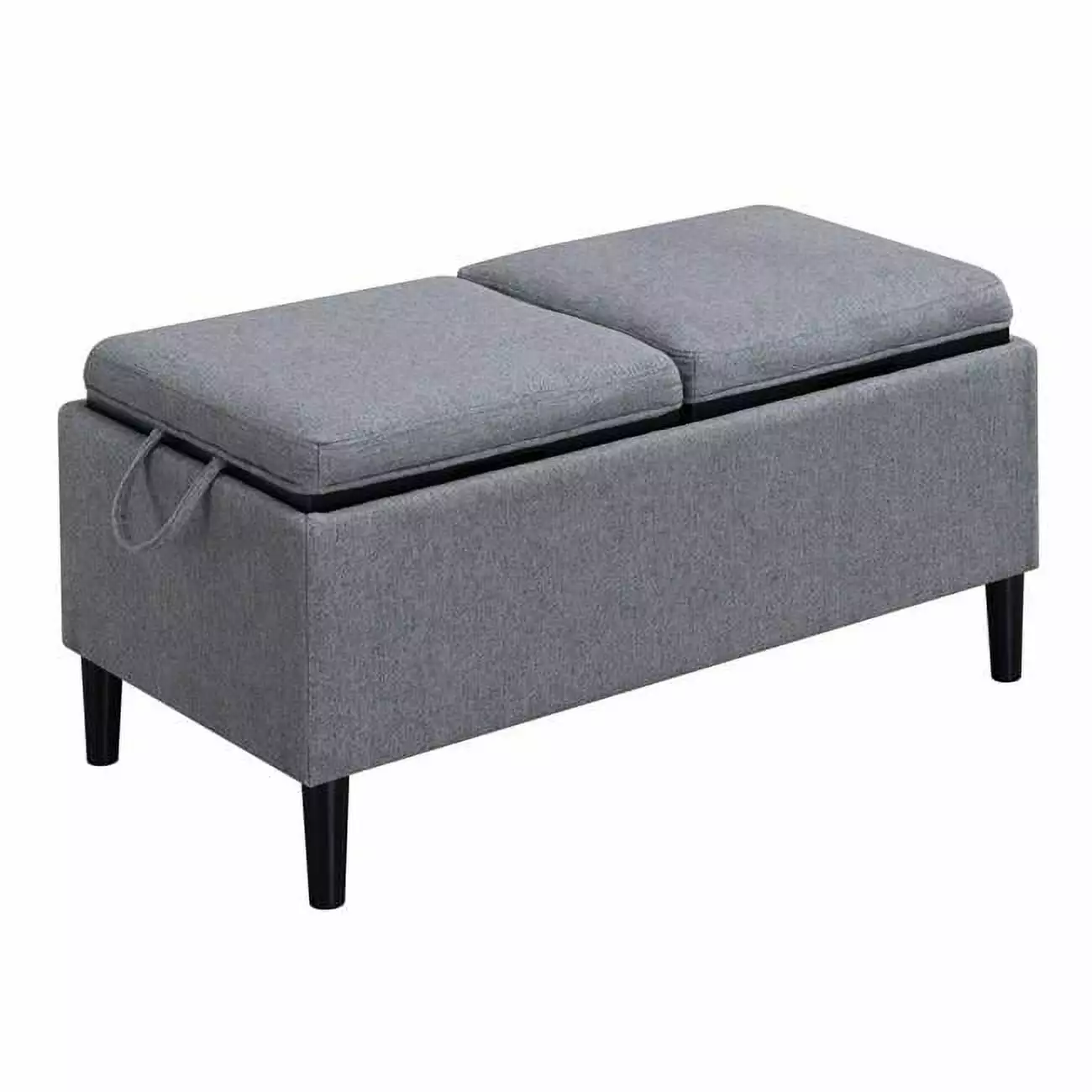 Designs4Comfort Magnolia 32 x 16 x 17 Inch Storage Ottoman Trays Ottomans Convenience Concepts