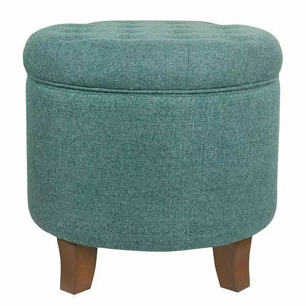 Boho Tufted Teal Storage Ottoman Stylish Living Spaces Ottomans Meadow Lane