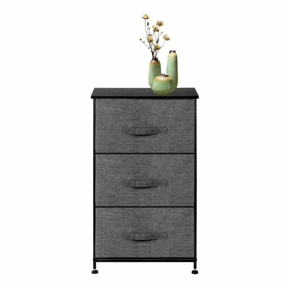 Zimtown 3-Drawer Fabric Bins Arranger Unit Bedroom, Hallway, Entryway
