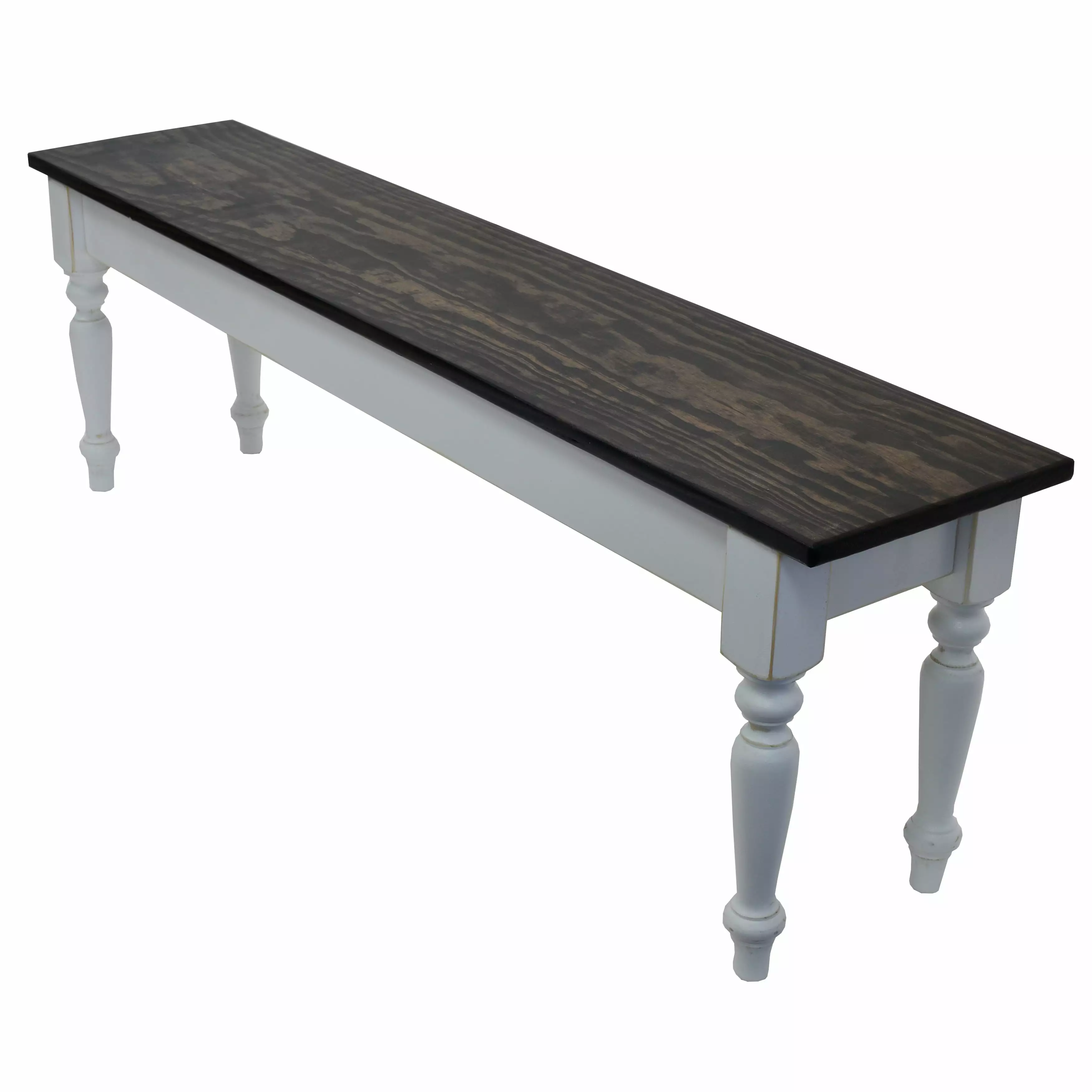 DESARI FARMHOUSE BENCH 48 Inch Rustic Wood Dining Room Bench Storage Benches Ezekiel and Stearns