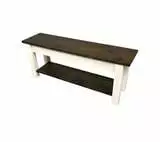 LILLIAN HOMESTEAD BENCH SHELF 66 Inch Farmhouse Extra Long Entryway Bench Benches Ezekiel and Stearns