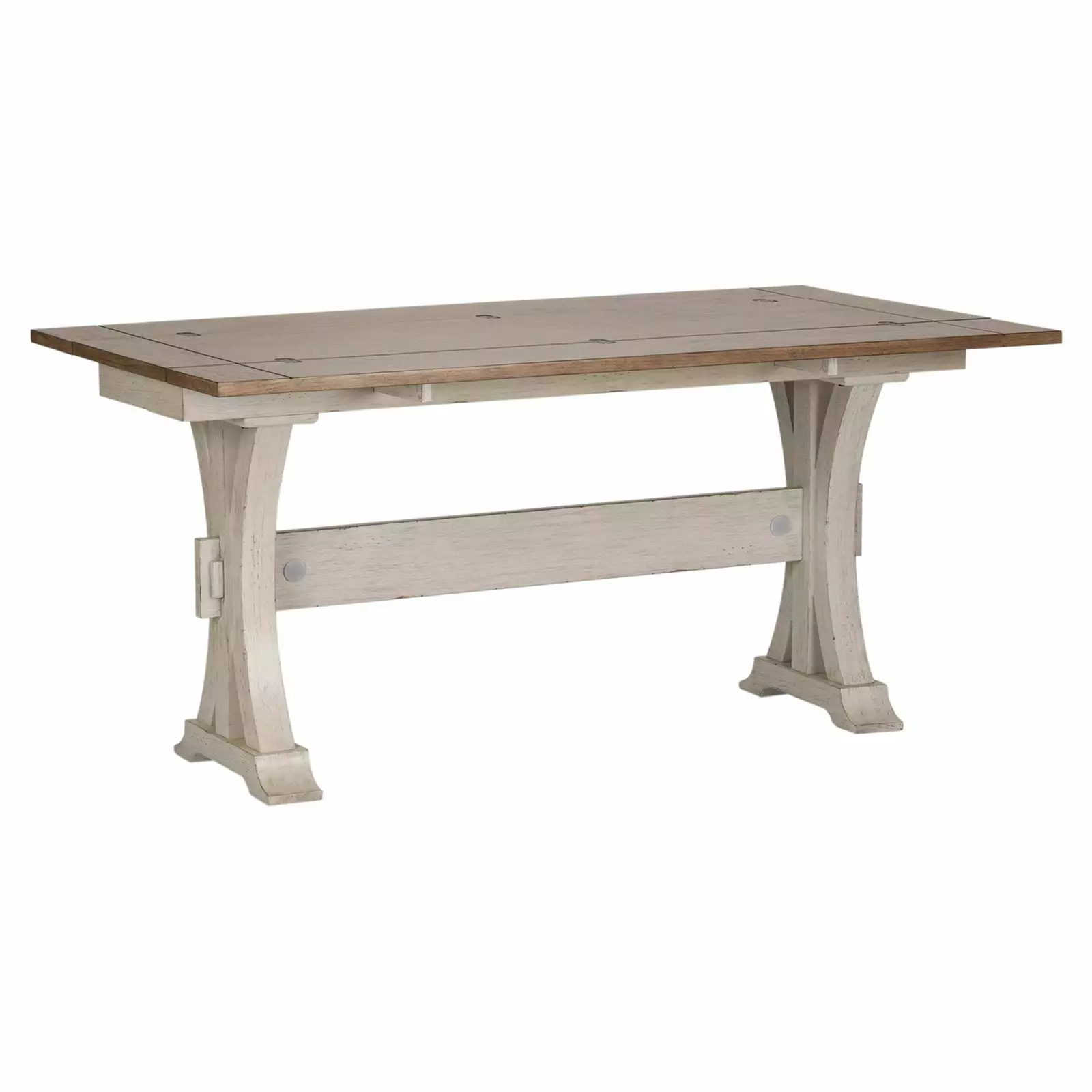 Farmhouse Reimagined White Flip Lid Sofa Table - Rustic Living Room Decor Console Liberty Furniture
