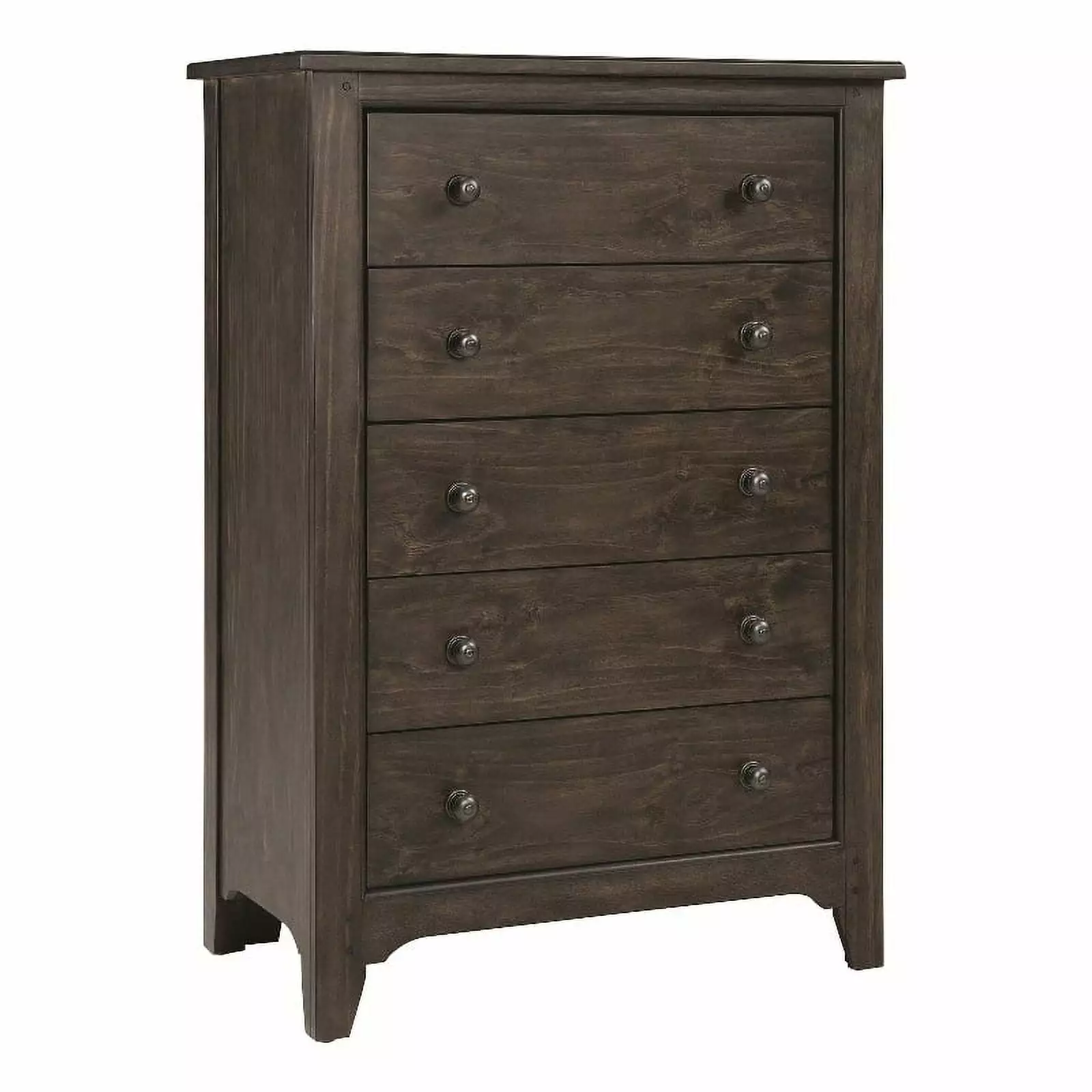 Westwood Design Taylor 5-Drawer Farmhouse Wood Chest River Rock Brown
