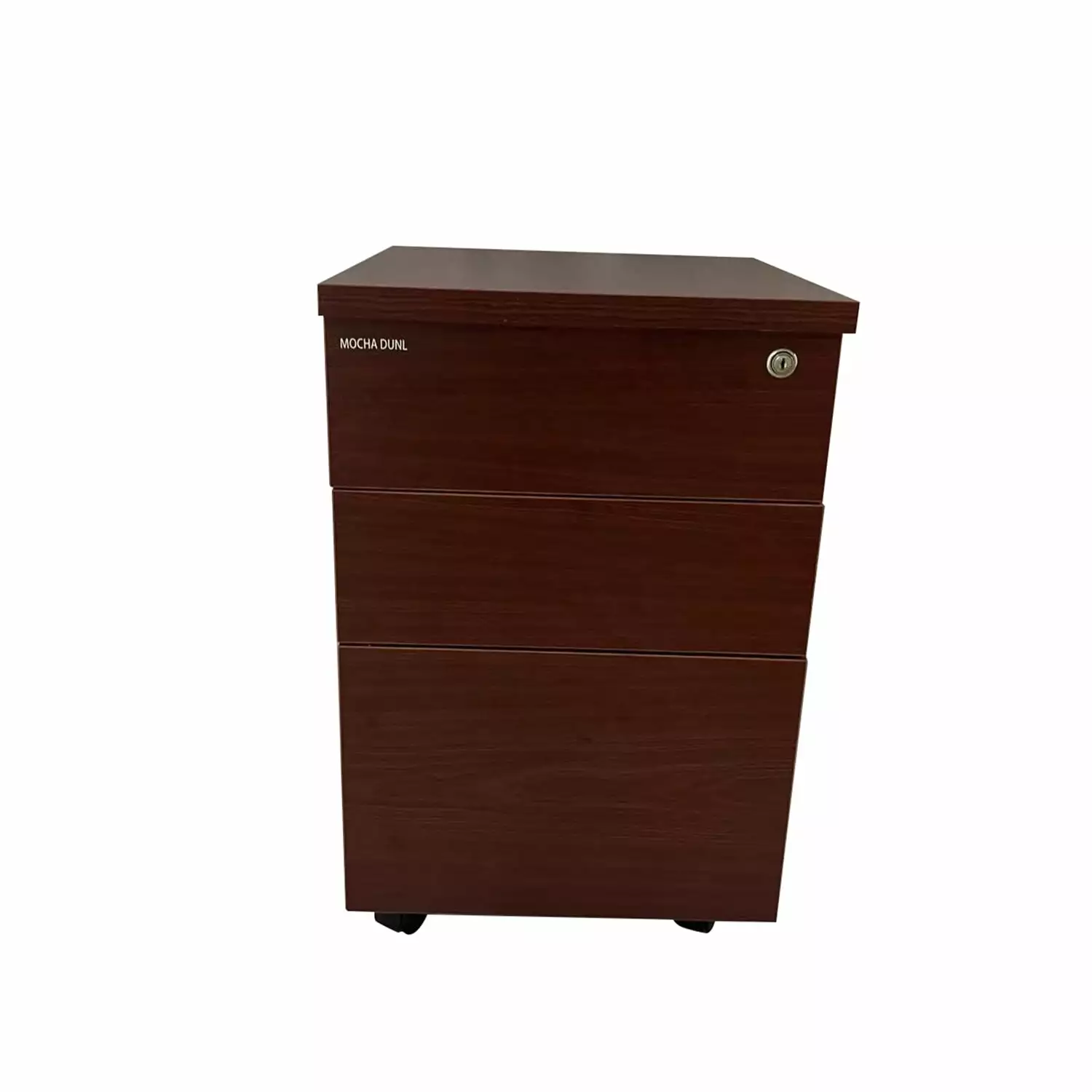 MOCHA DUNL 3-Drawer Wood Mobile File Cabinet Bedroom Office Craft Storage