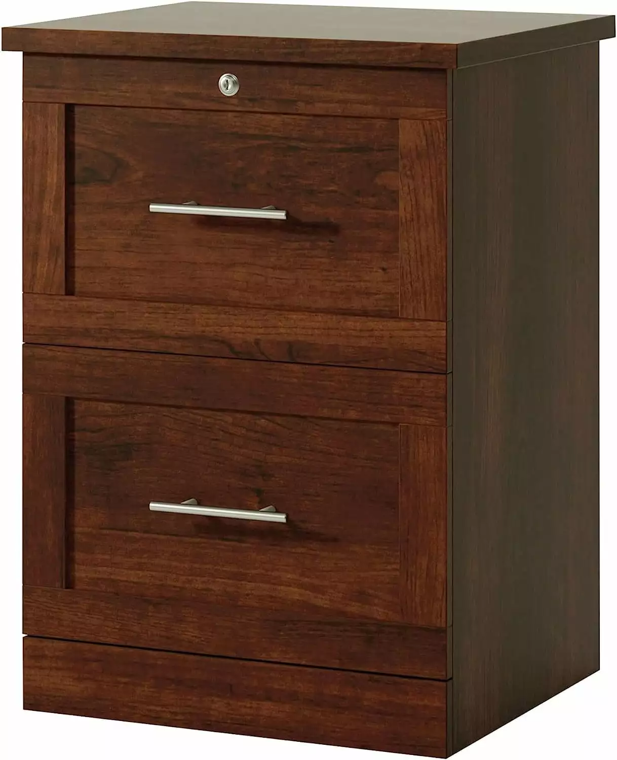 ZHIBING 17D Vertical 2-Drawer File Cabinet Mulled Cherry