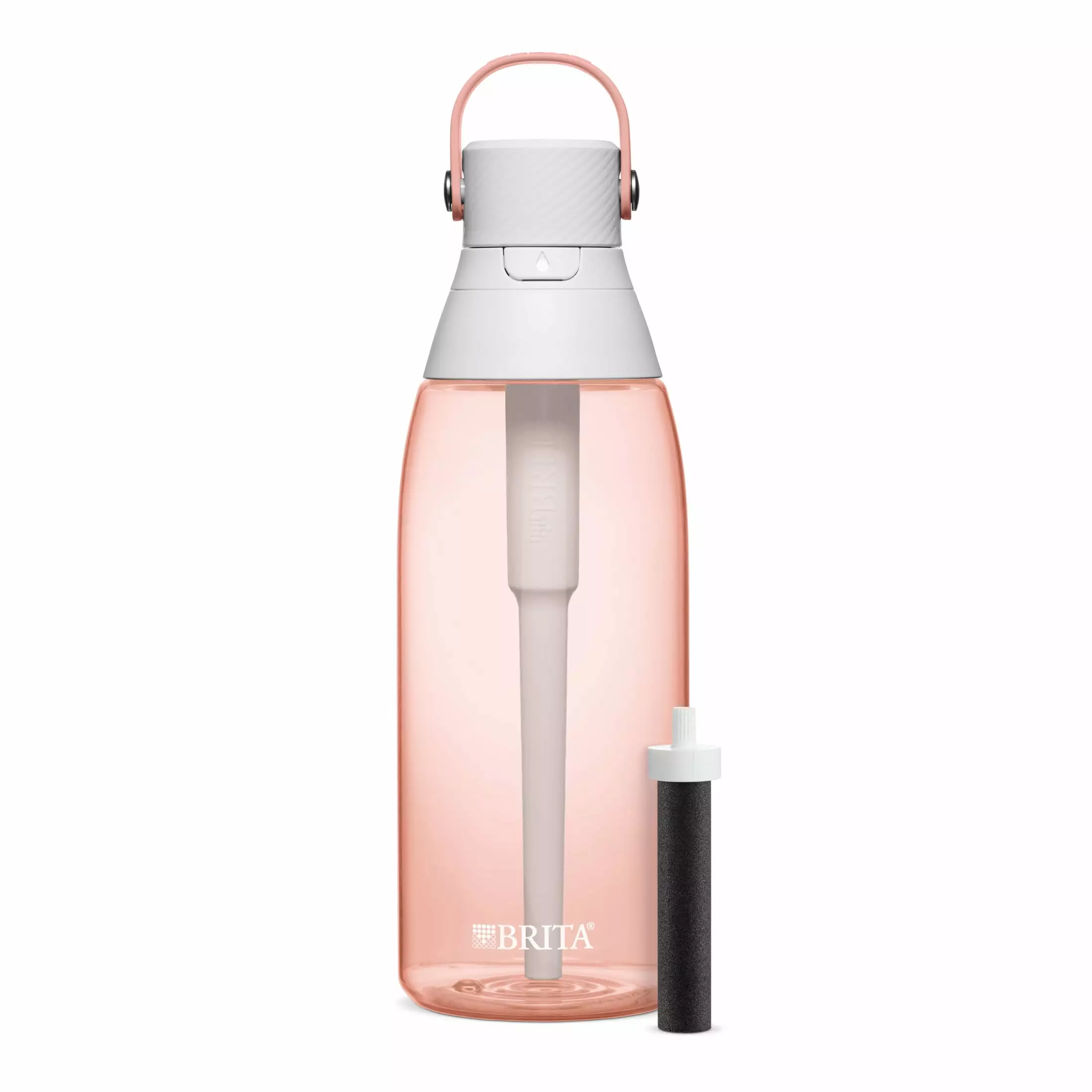 Brita 36oz Blush Pink Premium Leak Proof Filtered Water Bottle Straw