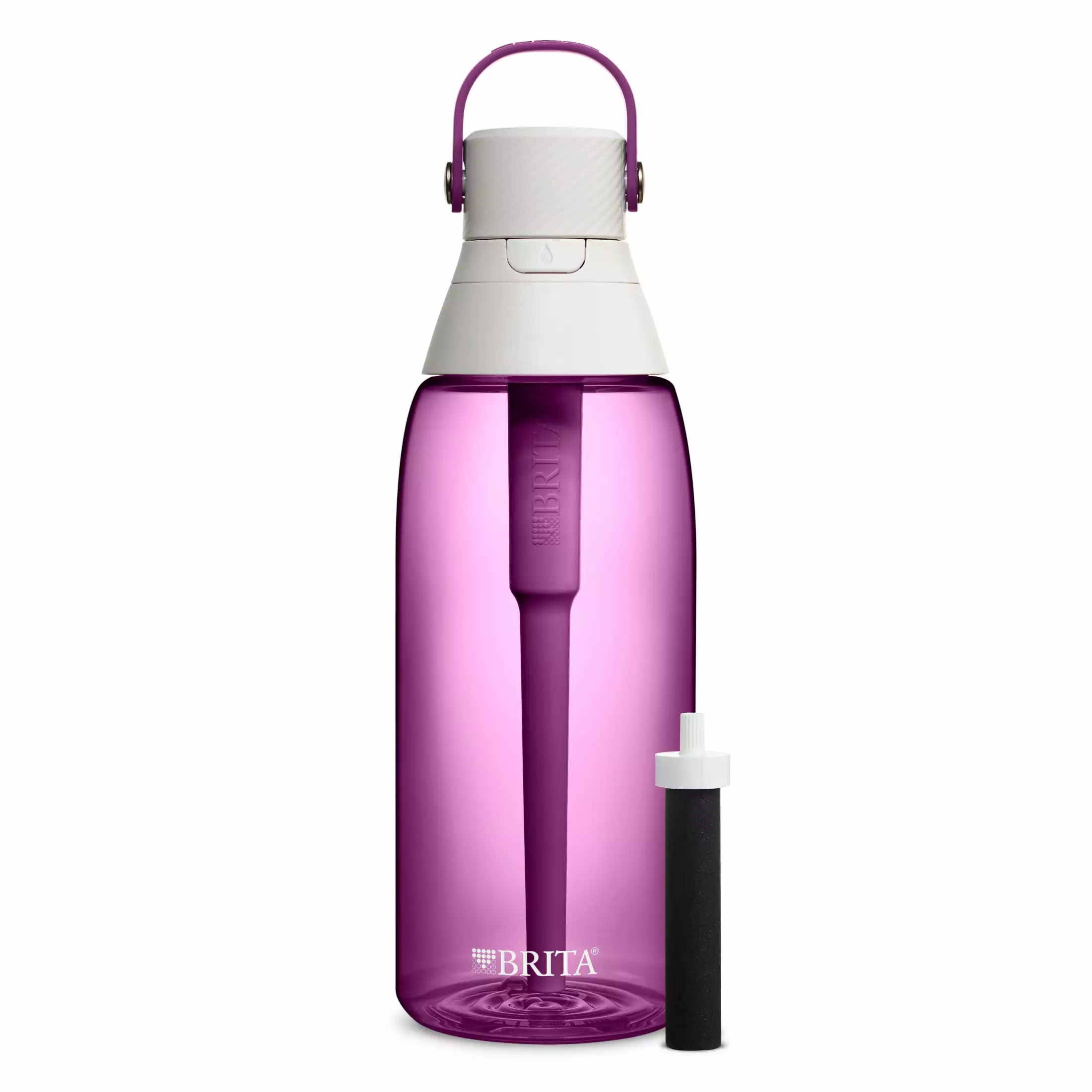 Brita 36 oz Orchid Premium Leak Proof Filtered Water Bottle Straw
