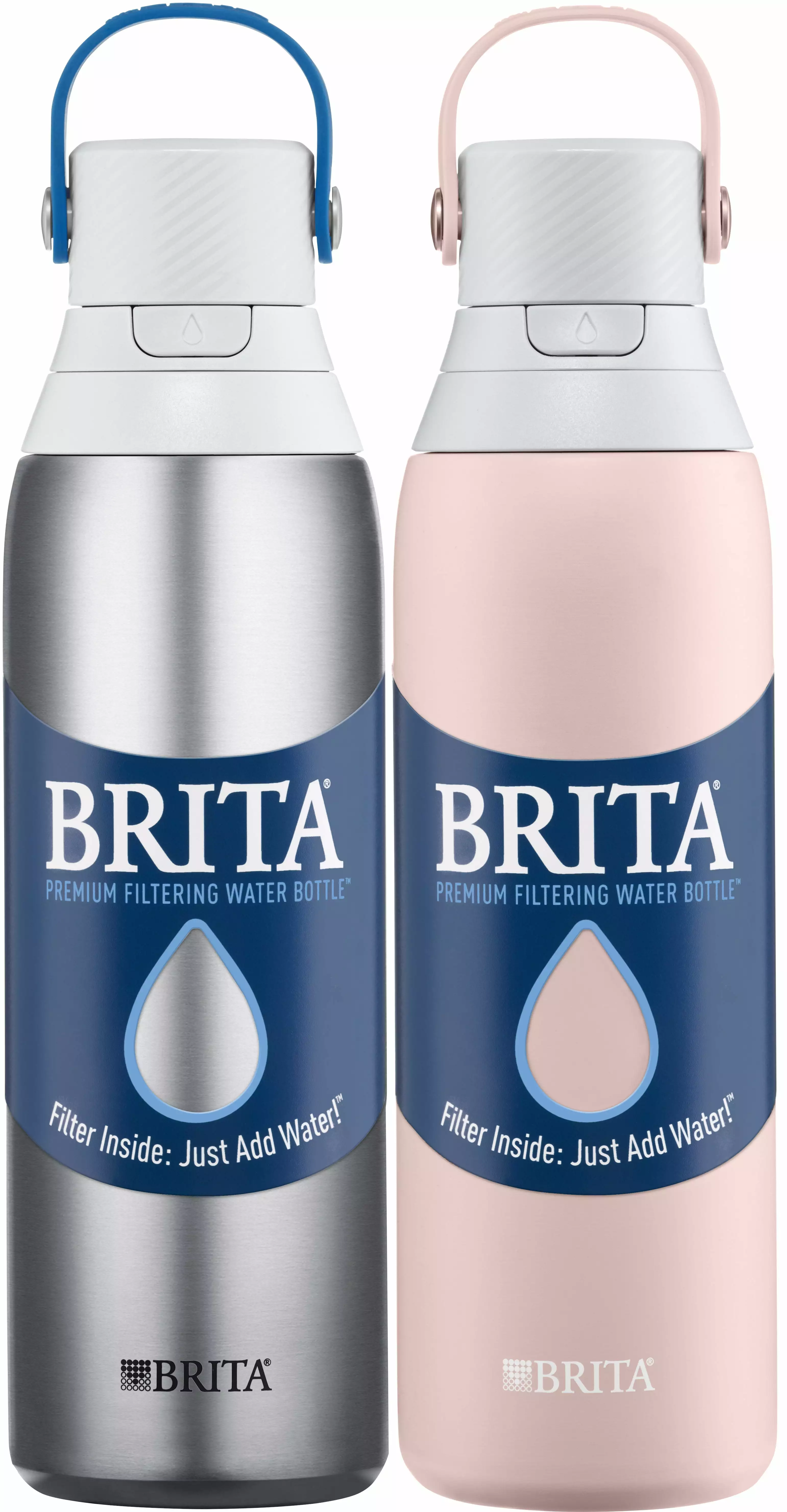 Brita Stainless Steel Water Bottle Filter 20 oz Premium Double Insulated BPA Free Rose Gold