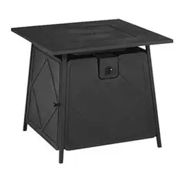 28 Inch Square Gas Fire Pit Steel Construction Four Seasons Courtyard
