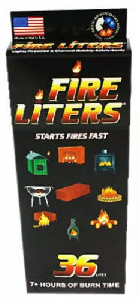 Fire Liters 10836 36-Pack Fire Lighter Starter Cubes - 8 Quantity