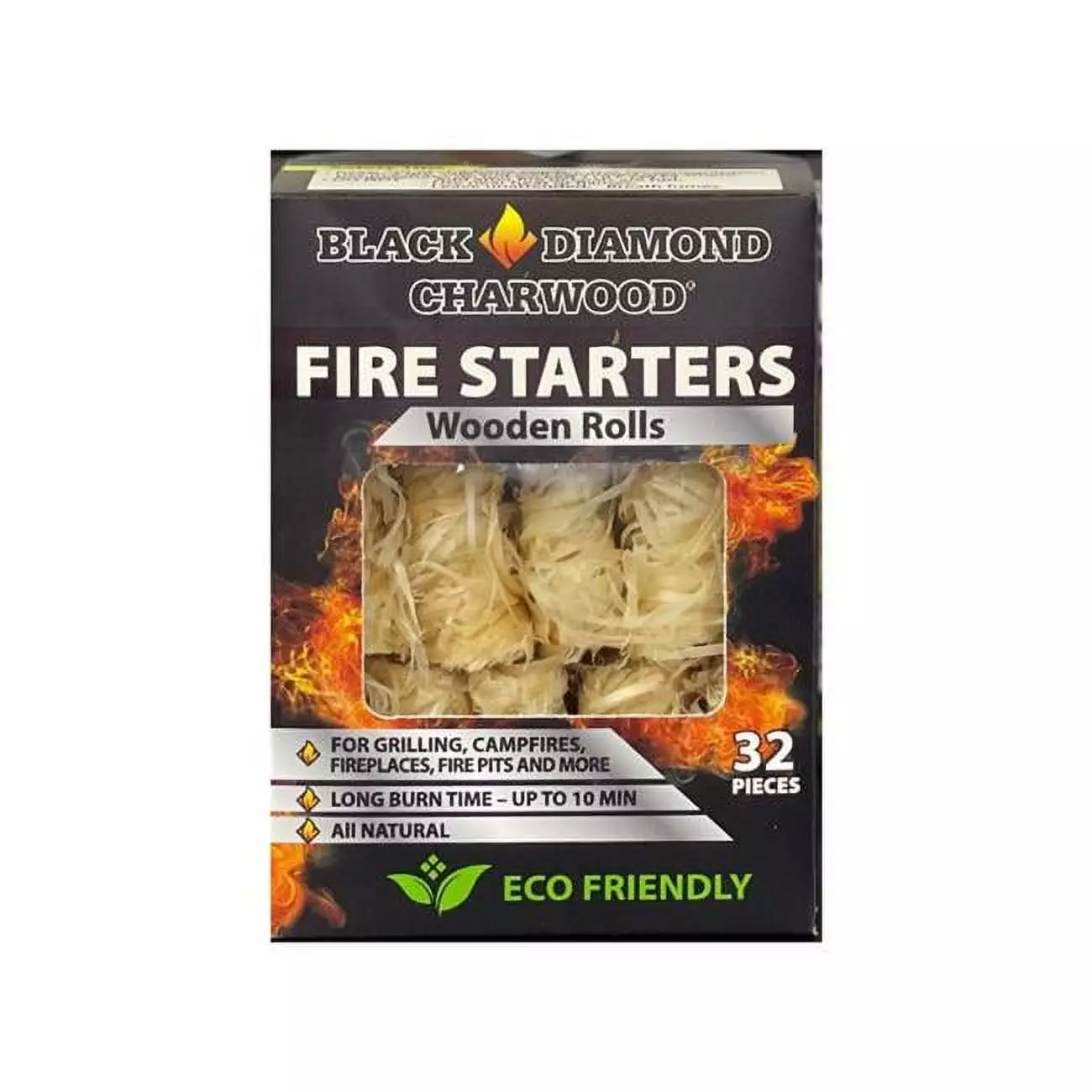 Black Diamond Charwood Hardwood Fire Starter 10 min 32 Rolls
