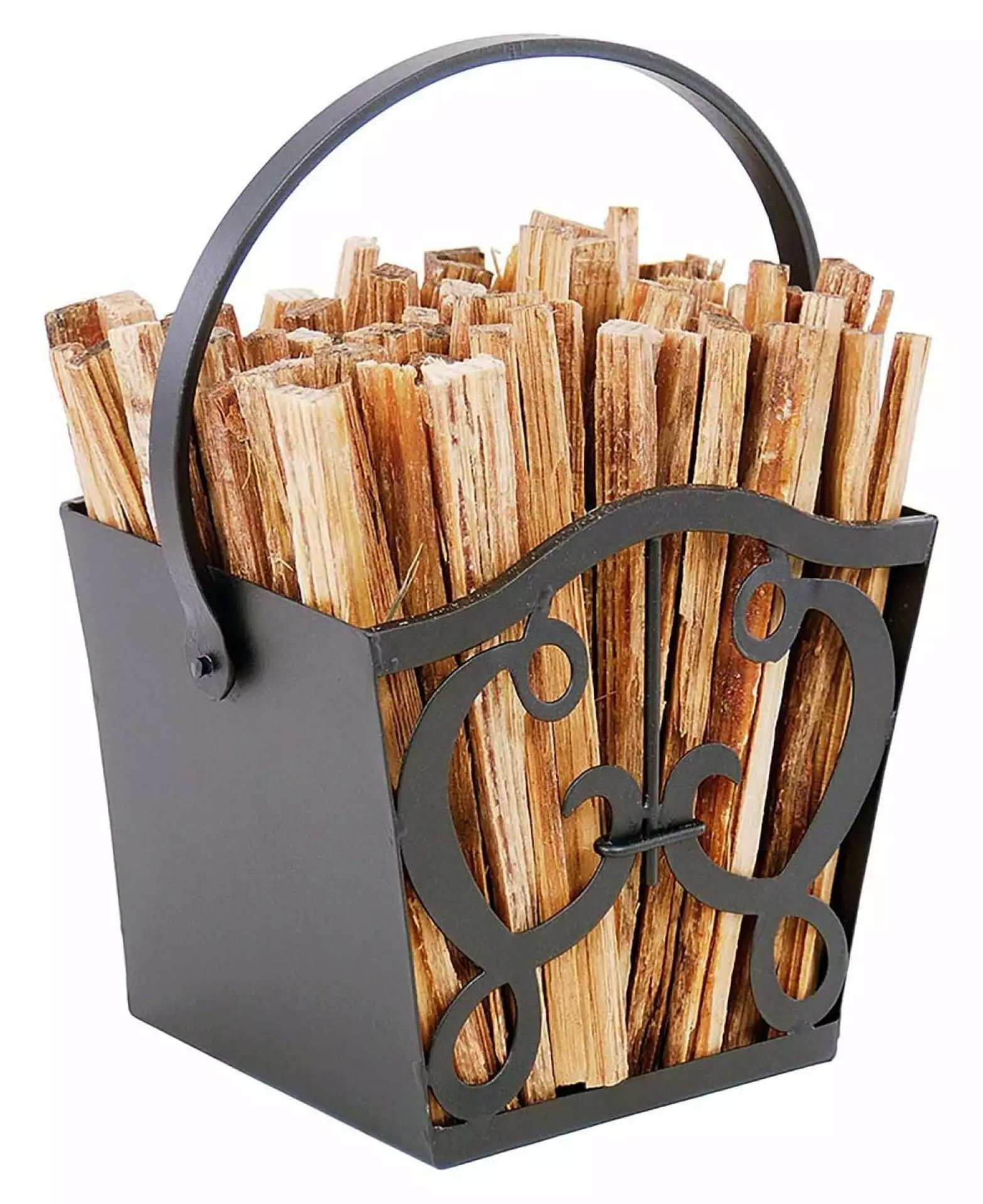 Cypher Fatwood Holder Basket Caddy Graphite Fireplace and Camping