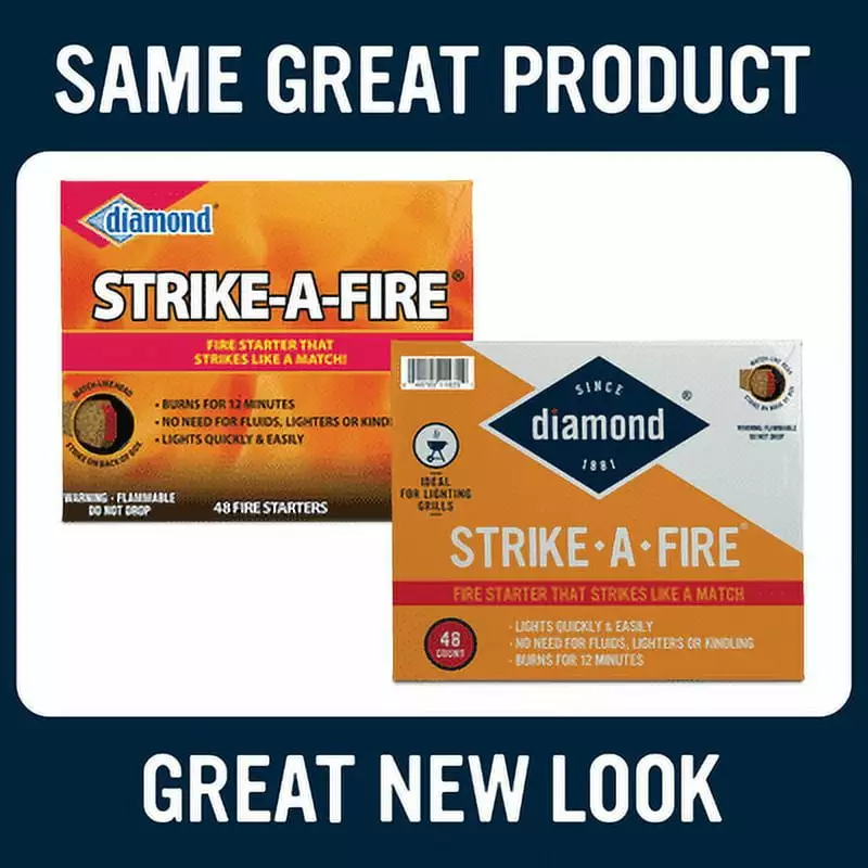 Diamond Strike--Fire Fire Starters 48 Count per Pack Strikes like Match