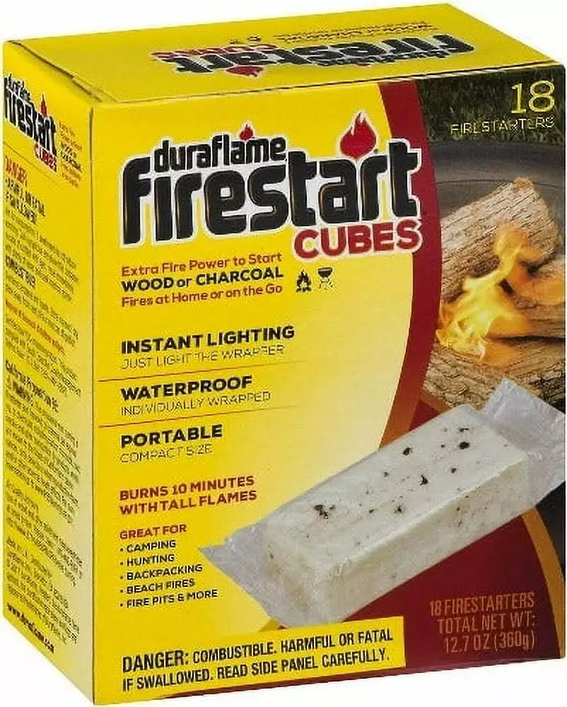 Duraflame 18 Pack Firestart Cube Firestarters Quantity 4 Indoor Outdoor Use