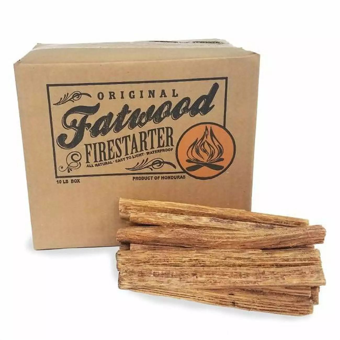 Earth Worth 83-DT5302 2400 Fatwood Firestarter - 10 lbs Camping Fireplace