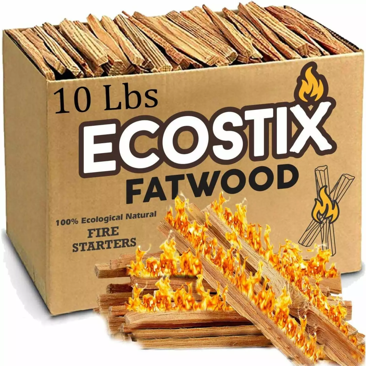 EasyGo Product Approx 120 Eco-Stix Fatwood Starter Kindling Firewood Sticks Wood Stoves Camping
