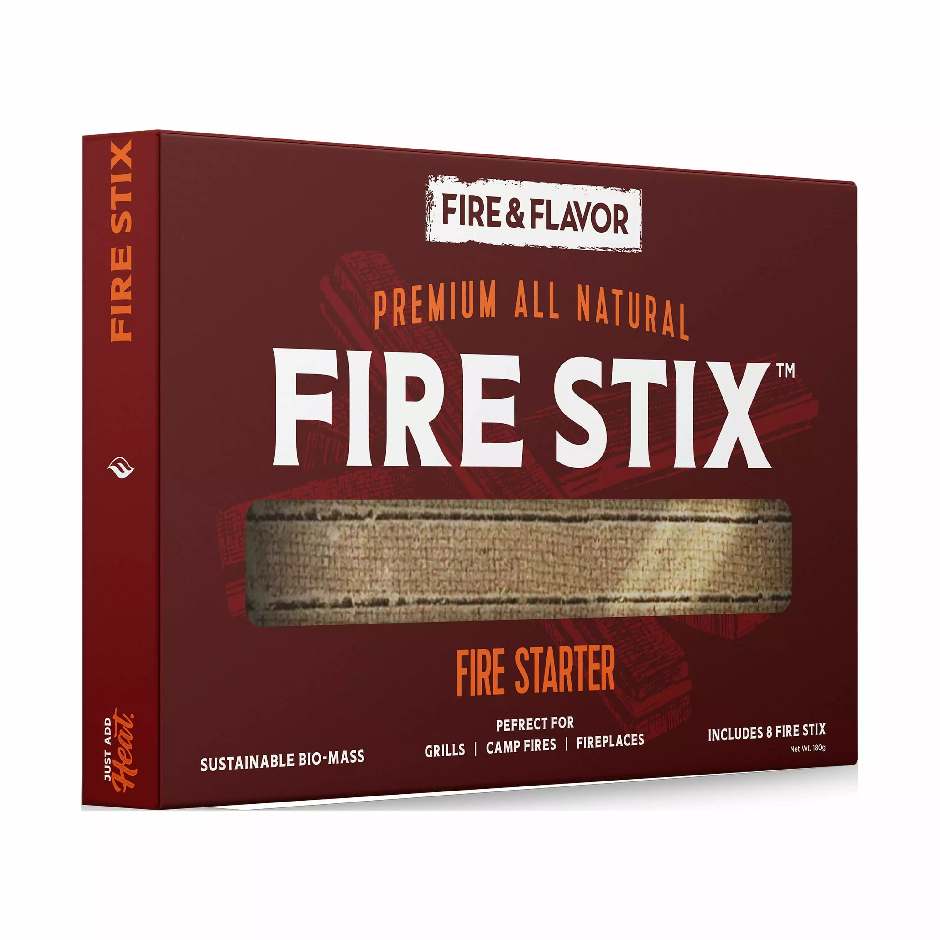 Fire & Flavor Premium Fire Stix Fire Starter 8 Pack Grills and Campfires