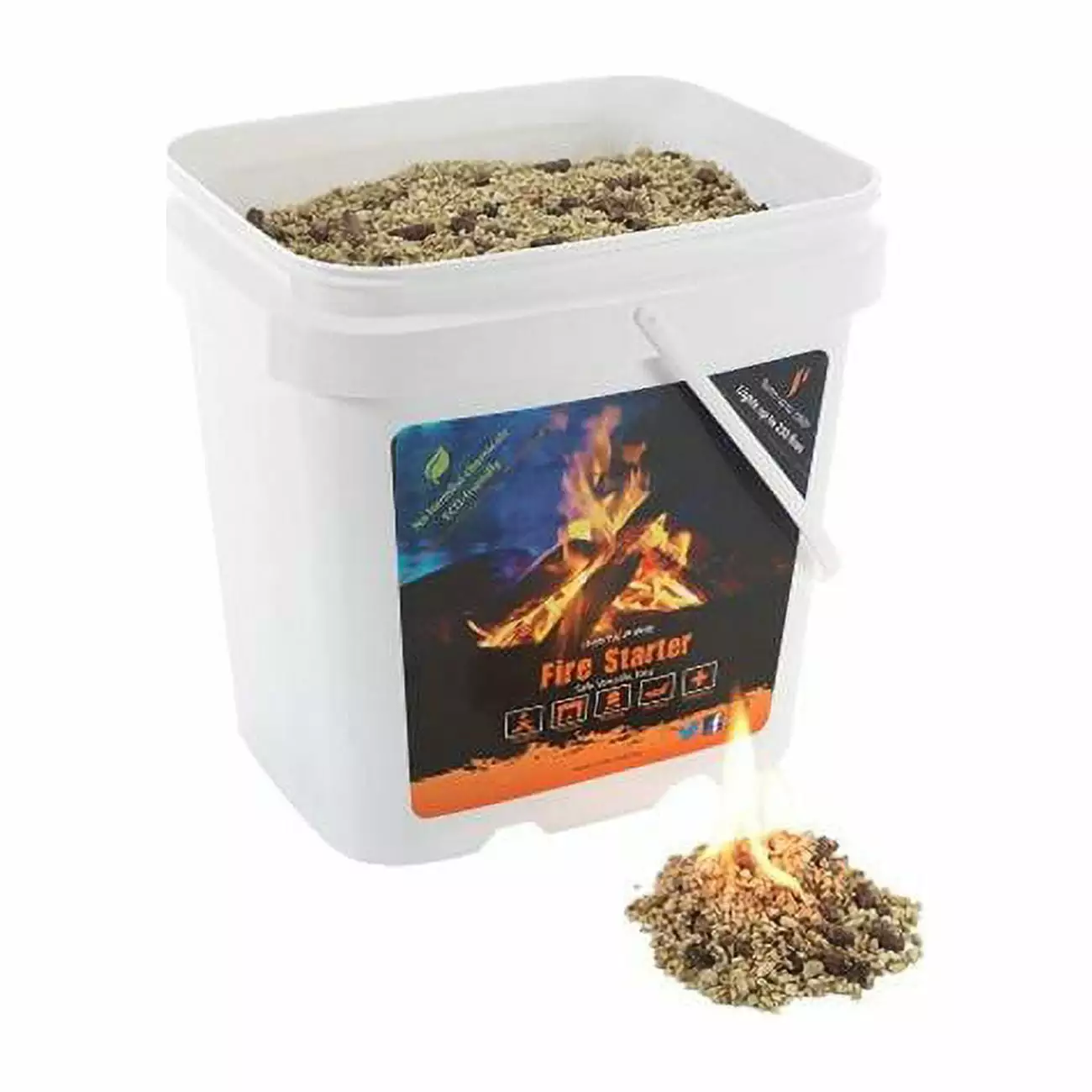 Fire Starter 2 Gallon Bulk Bucket Camping Fireplace Grill