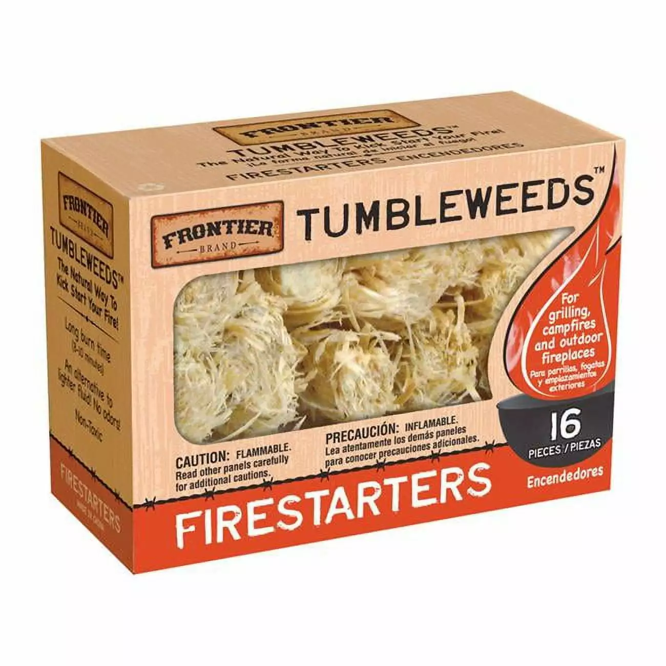 Frontier Tumbleweeds Fire Starters 16pcs Fireplace and Grill
