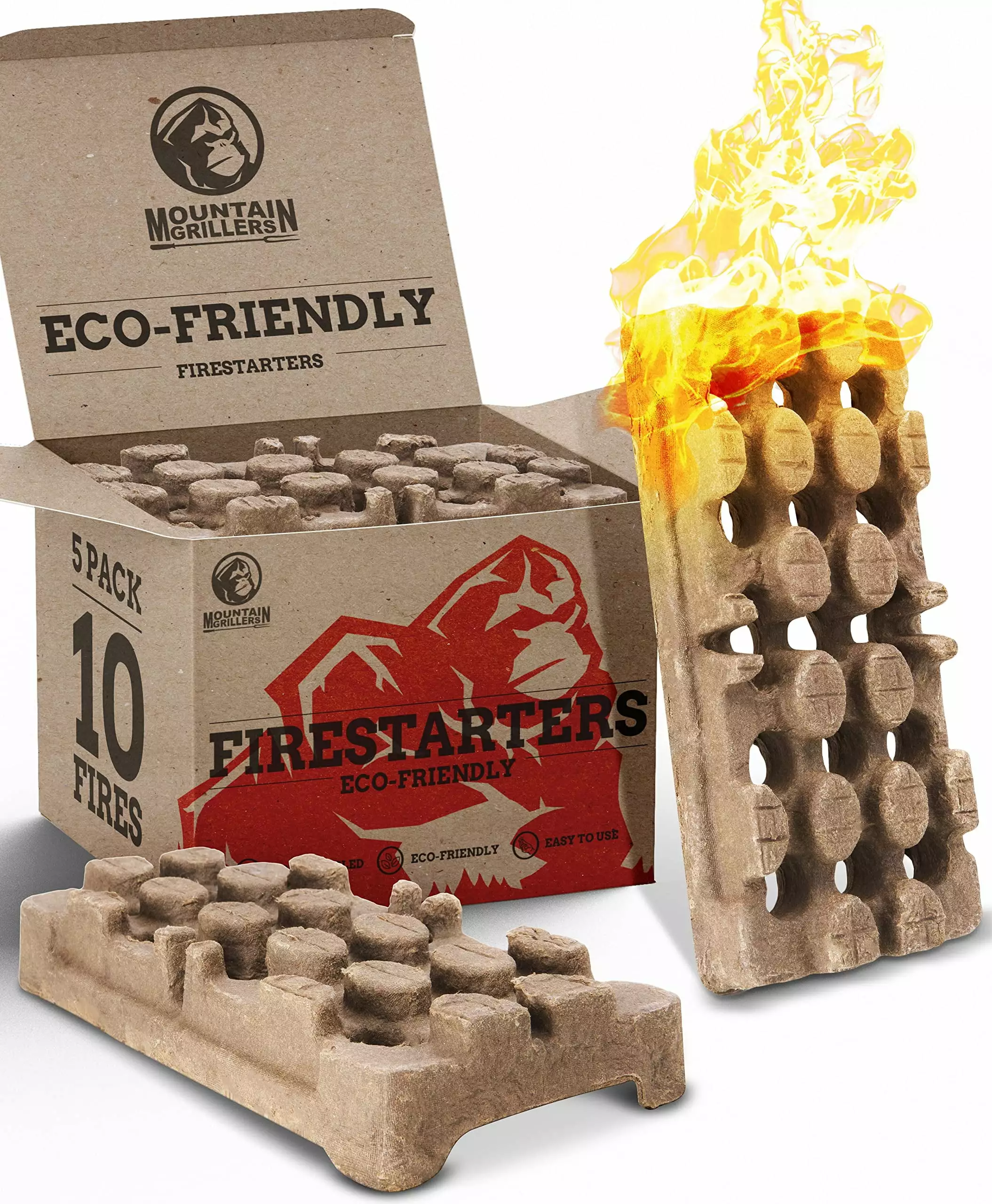 Mountain Grillers Natural Firelighters Fire Starters Wood Burner Log