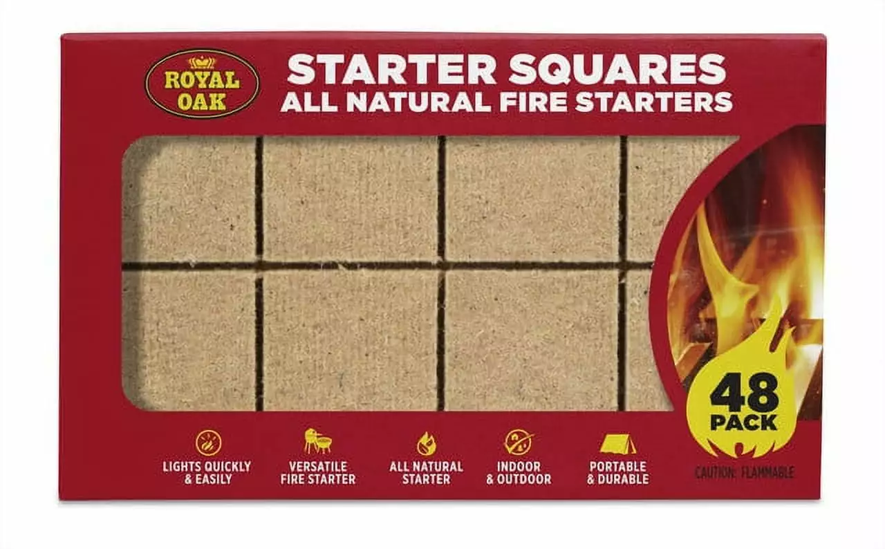 Royal Oak 48 Count Starter Squares Fire Starters Grilling and Camping