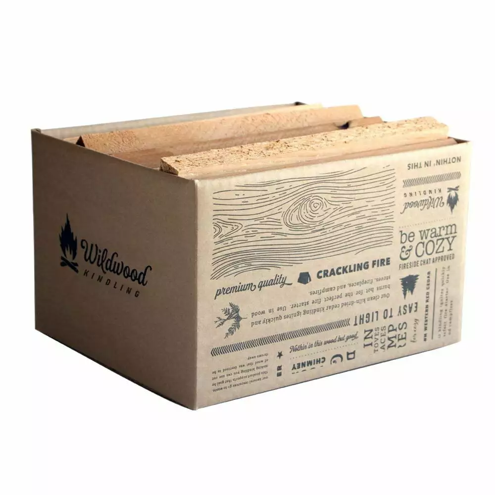 Wildwood Kindling Cedar Fire Starter Kiln Dried Medium Hearth Box