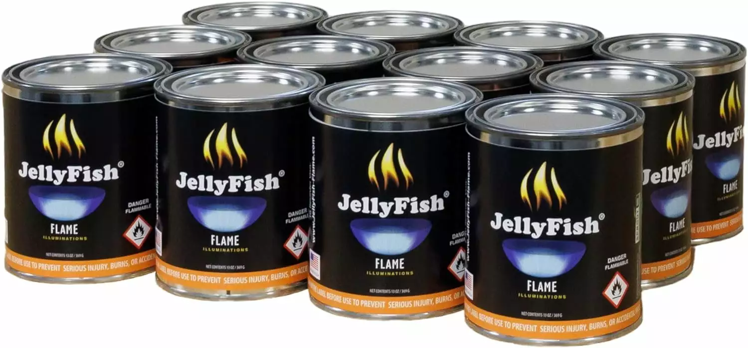 12 Cans 13oz Fireplace Gel Fuel Made USA Indoor and Outdoor Use
