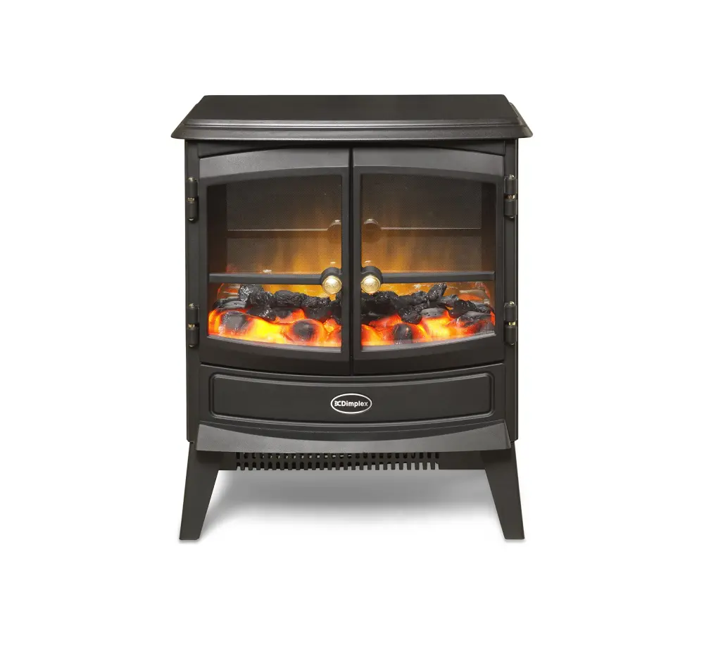 Dimplex SPN20E Springborne Optiflame Electric Stove, Freestanding Matte Midnight Cast Iron Effect Electric Fire Coal Fuel ...