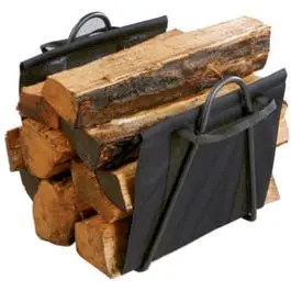 Fireplace Log Tote Steel Stand Portable Firewood Carrier Panacea