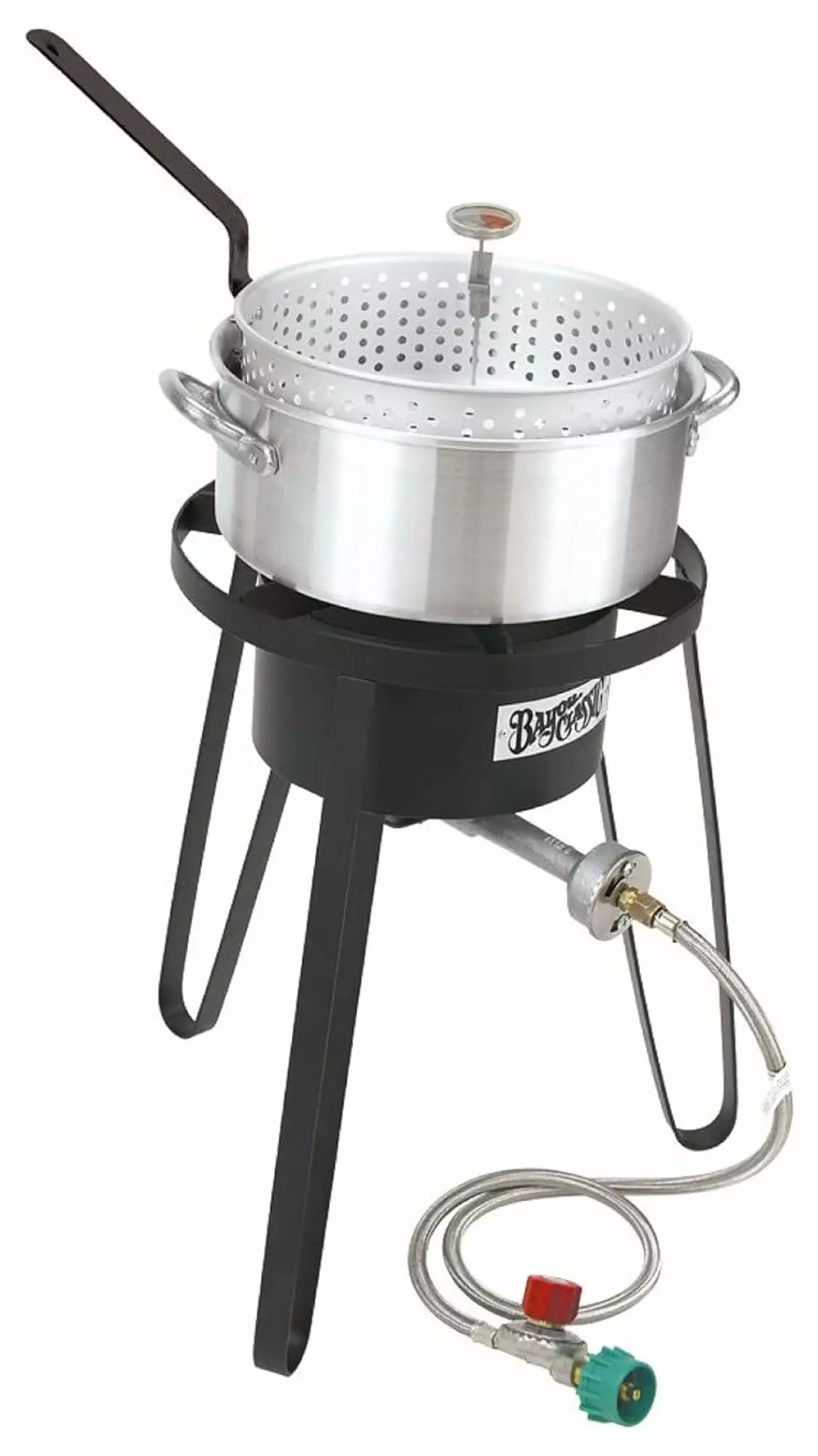 Mausahen B135 Sportsman's Choice Aluminum Fish Cooker 10-qt Fry Pot and Thermometer