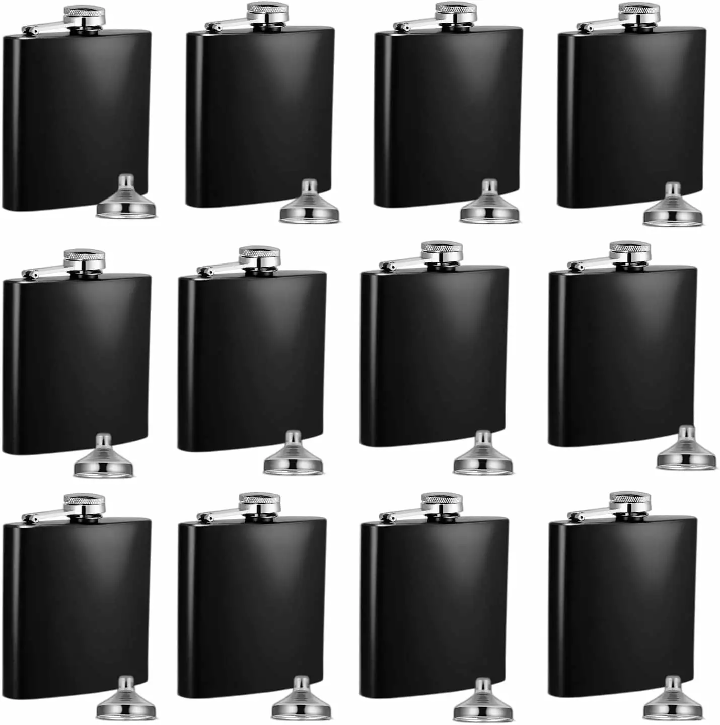 6OZ Stainless Steel Hip Flask Funnel Camping Wedding and Gifts