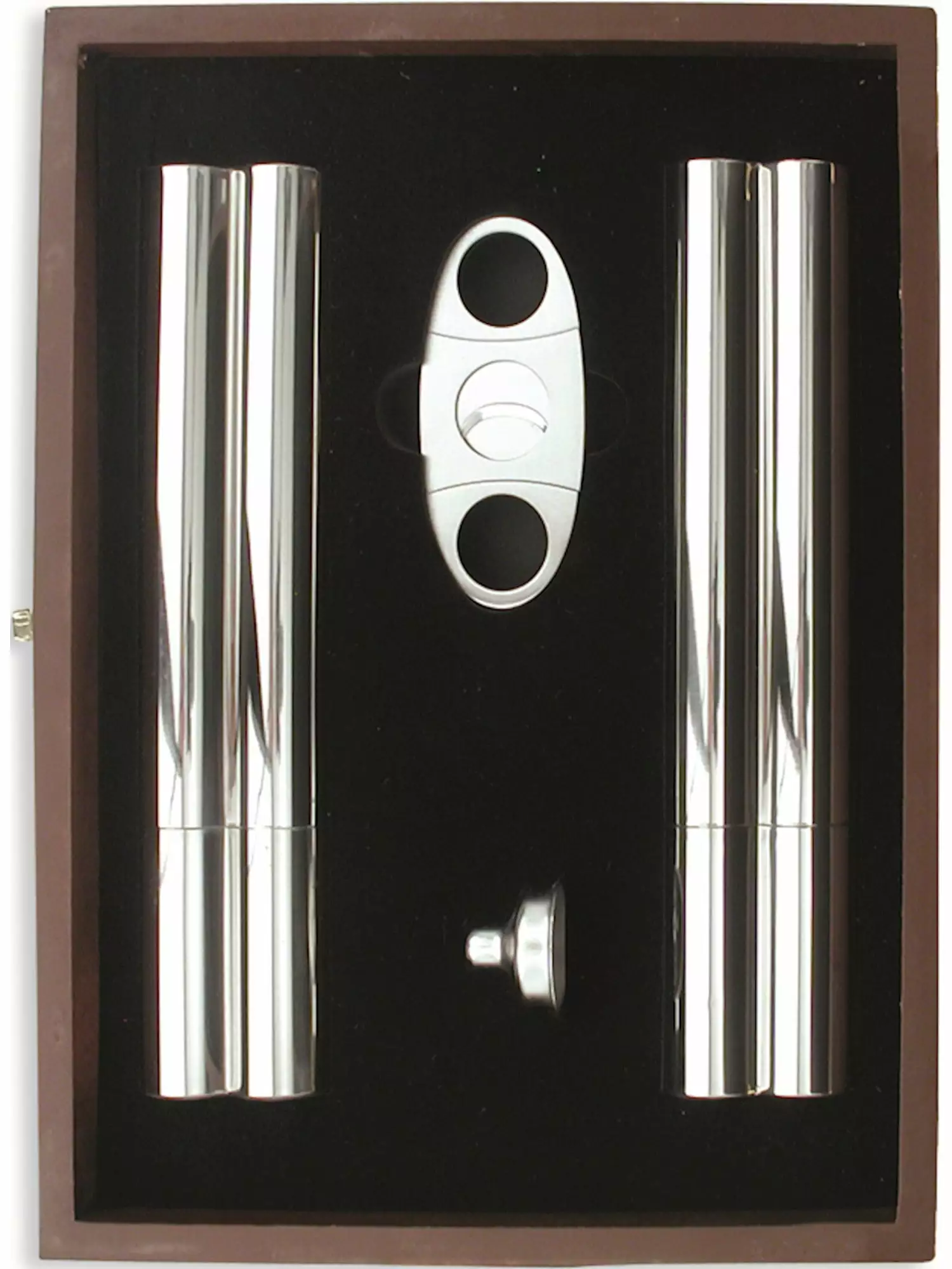 Sweet Pea Stainless Steel Cigar Case and Flask Gift Set Designer Jewelry