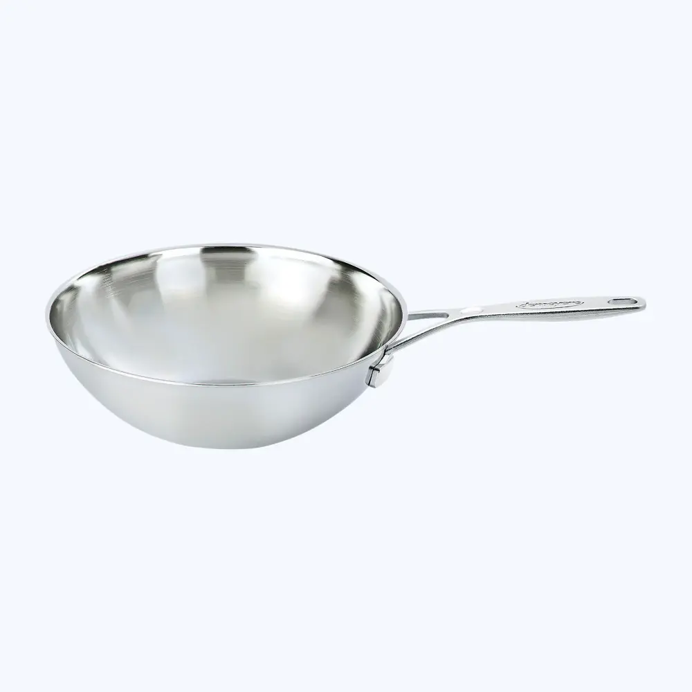 5-Ply 5-qt Rust-proof Steel Flat Bottom Wok from Portugal