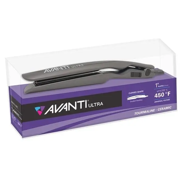 Curved Tourmaline Porcelain Flat Iron 1" / 25mm